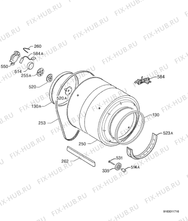 Взрыв-схема сушильной машины Zanussi ZTB180 - Схема узла Functional parts 267